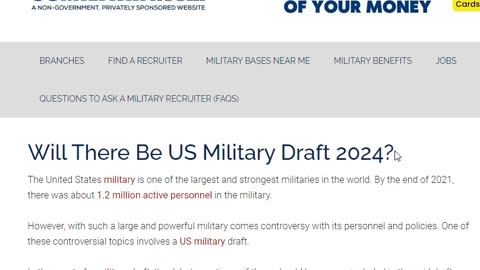 With War on the Horizon will the United States reinstall Military Draft requirement in 2023-2024?