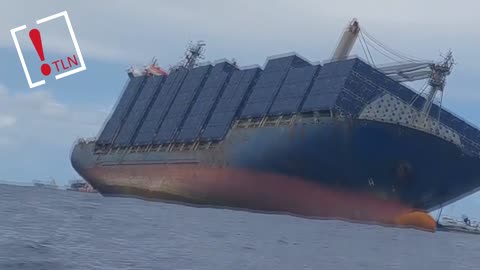Se hunde un barco con 600 contenedores en el puerto de Kaohsiung, en Taiwan