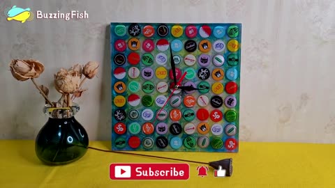 Make a Clock With Beer Bottle Caps and Resin _ Resin Art