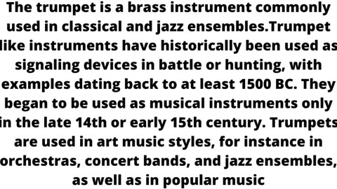 Trumpet Instrument Music