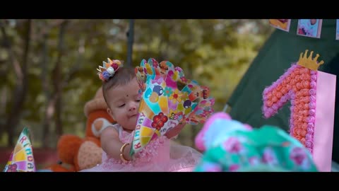 Cinematic video of Mini's 1st pre birthday shoot.