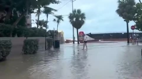 Key West, Florida. Hurricane Idalia awesome waves