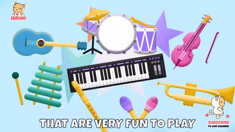 The Musical Instruments Song for Children | Learn 8 musical instruments | Kids songs