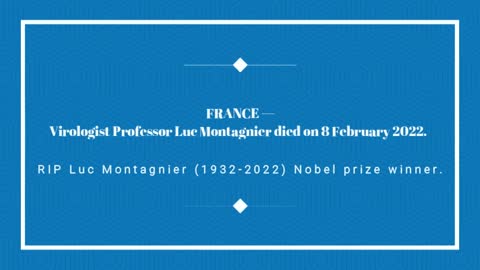 Dr. Montagnier ‘died’ 2 days after exposing HIV in the vaccine "Devil Juice"