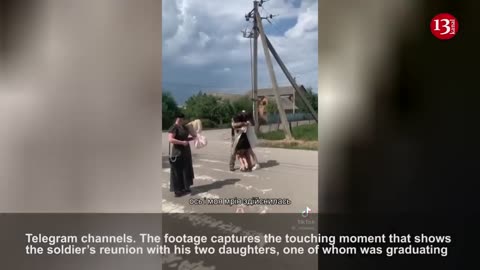 Ukrainian high school grad sobs, hugs her soldier father returning from front– Heartbreaking footage