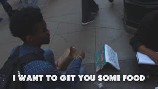 Magician performs heartwarming trick for homeless man