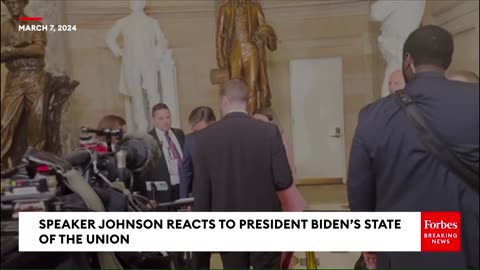 'Clearly Not On His A-Game'- Speaker Johnson Hits Biden's Performance In State Of The Union