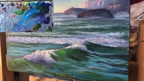 Painting the ocean in oils