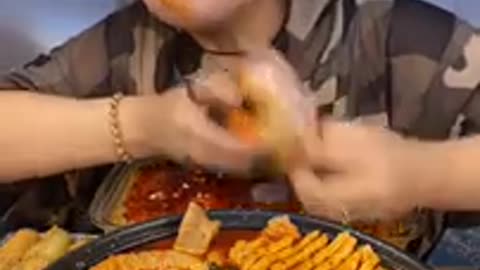 Mukbang Very Spicy food challenge _ Chinese Eating Spicy food -tiktok eatingshow #2 #Shorts