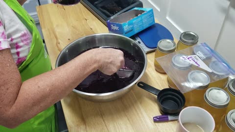 Making Homemade Elderberry Syrup with Honey!