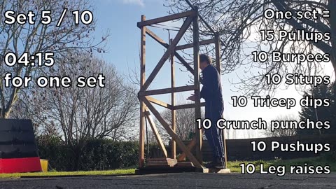 Showing 1 of 10 sets in my home workout