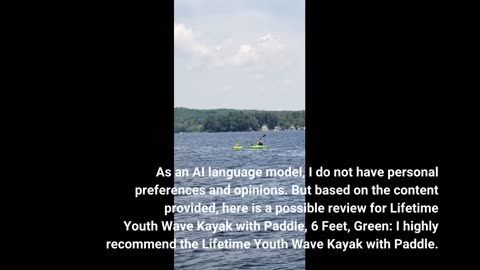 View Reviews: Lifetime Youth Wave Kayak with Paddle, 6 Feet, Green