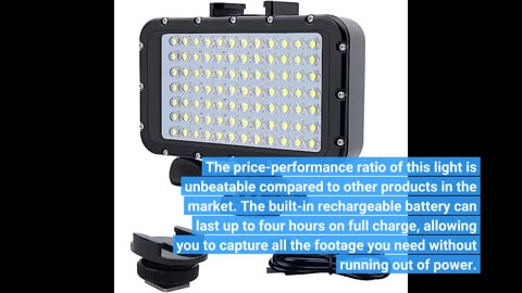 Suptig Unterwasserlichter Tauchlicht 84 LED High Power Dimmbar Wasserdichtes LED-Videolicht Wasser