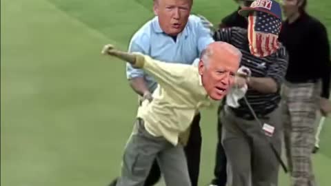Trump Throws Biden in Water at Golf Course