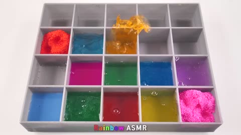 Satisfying Video | How to make Rainbow Pool into Mixing All My Glossy Slime Fruit Cutting ASMR