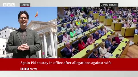 Spain's Prime Minister says he will not resignafter allegations against wife | BBC News
