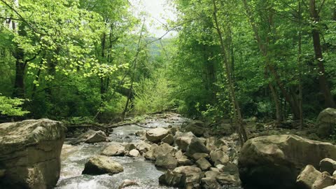 River drone footage