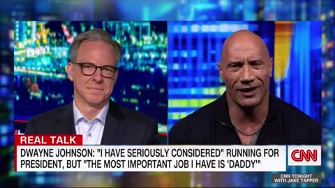 Dwayne 'The Rock' Johnson leaves the door open to future presidential run.