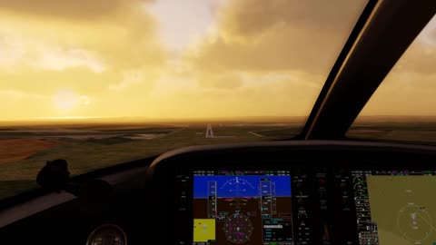 X-Plane 12 Sunset Haze Arrival