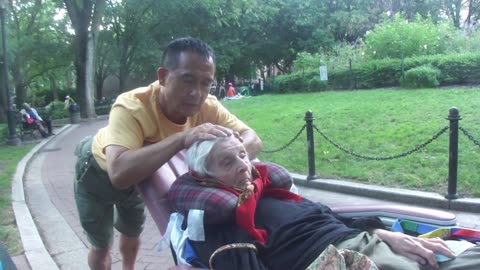 Luodong Gives Chi Energy To Disabled Elderly Woman