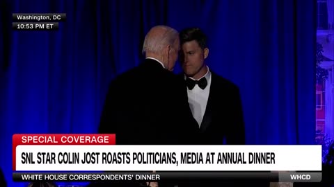 Watch Colin Jost roast Biden, Trump and others at White House Correspondents’ Dinner.