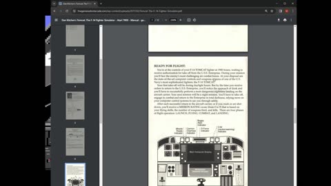 Tomcat: The F14 Fighter Simulator (Atari 7800) -- Game Manuals Were Cool