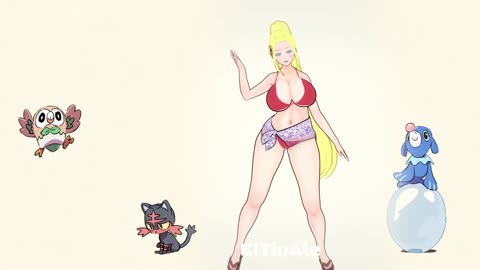 Beatrix Amerhauser Bikini Zom 100 Pokémon dancing POKÉDANCE #mmd #Beatrix #Amerhauser #Zom100