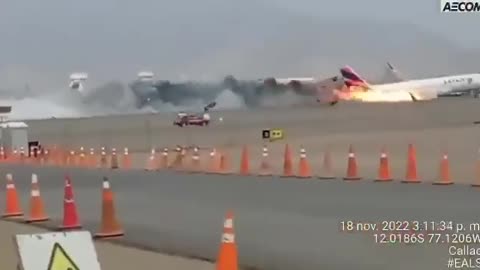 In Peru, an airplane taking off collided with a passing car at the airport. 2