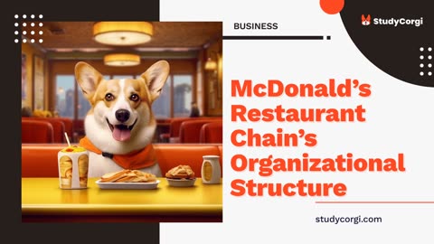 McDonald’s Restaurant Chain’s Organizational Structure - Research Paper Example