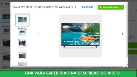 Smart TV LED 32" HQ HD 3 HDMI 2 USB WI-FI Android 11 Design Slim KDE32GR315LN