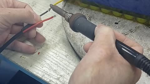 The Welding Of Positive And Negative Wires Of A Lithium Battery Pack.