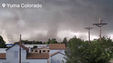 Large and Dangerous Tornado spotted in Yuma County near Hyde in northeast Colorado