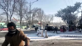 Kabul residents greet first snowfall