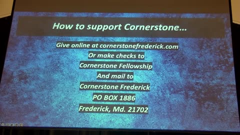 Cornerstone Fellowship Service Friday 9/29/2023