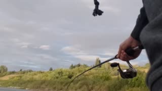 Fishing on the river. Saskatoon