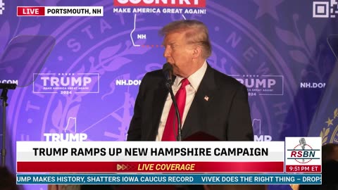 FULL SPEECH: President Trump Delivers Speech in Portsmouth, New Hampshire - 1/17/24