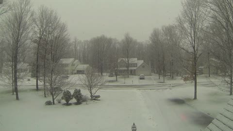 Cool snowfall time lapse