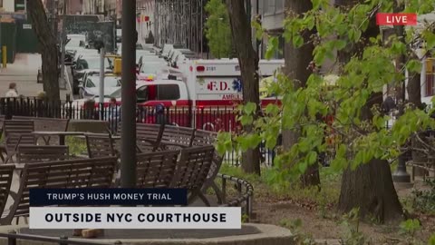 Crowd Reacts To Man Setting Himself On Fire Outside NYC Court