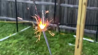 Sparkler in slow motion