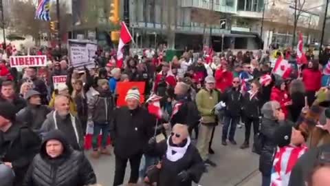 ARREST BILL GATES PROTEST AT TED TALKS IN VANCOUVER BC TODAY