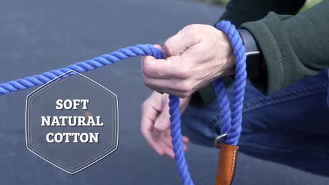 6 ft Natural Cotton Rope Leashes for Dogs | Available in a variety of colors!