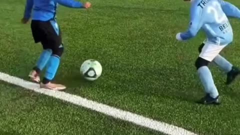 Young Talent on Display: Impressive Kids' Football Skills! #football