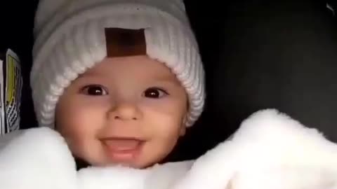 Cute baby with smiling