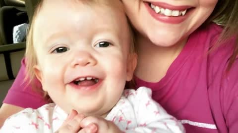 Big Brother Comforts Baby Sister When She Gets Sick