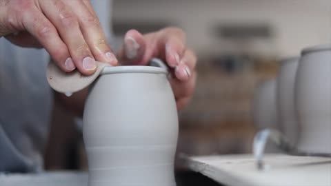 Production Pottery-The ENTIRE Pottery Process-ASMR