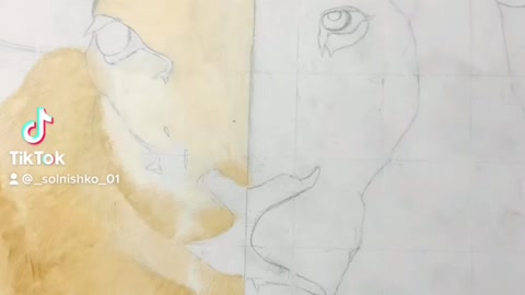 Lion sheep painting process