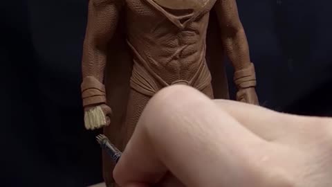 Sculpting A Small Size Realistic Superman In Clay