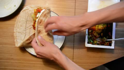 How to make a quick and easy falafel wrap