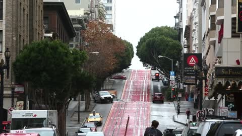 Big long Carpet In Street For President Arrival