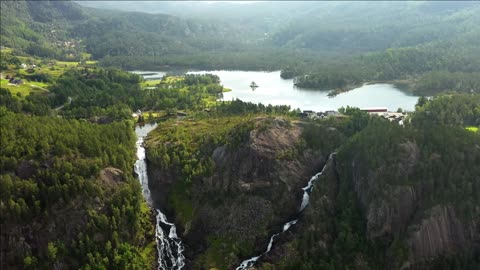 latefossen is one of the most visited waterfalls in norway